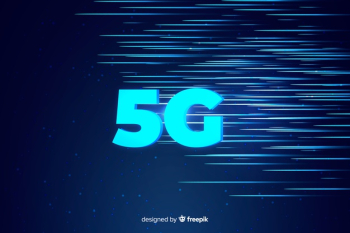 5g concept background and speed light lines Free Vector