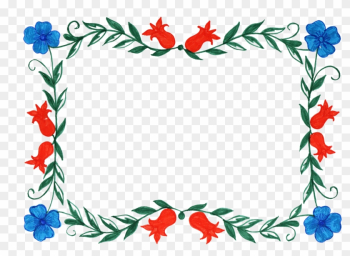 6 Flower Frame Colorful Rectangle - Flower Frame 6 Flower Frame Colorful Rectangle - Flower Frame