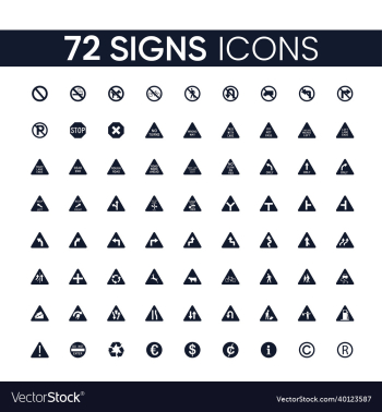 72 signs icons set 72 signs icons set