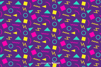 80s geometric background design with retro style Free Vector 80s geometric background design with retro style Free Vector