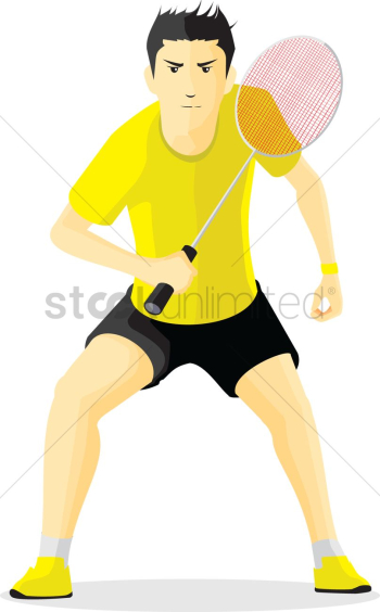 A badminton player playing shuttle A badminton player playing shuttle