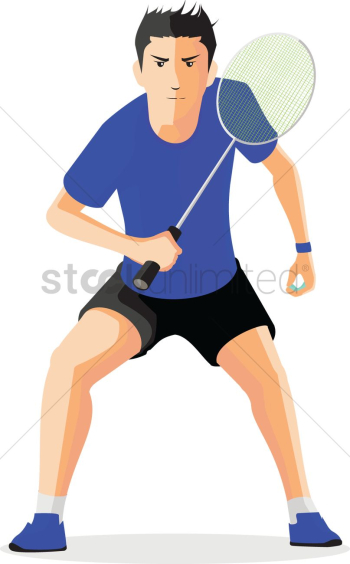 A badminton player playing shuttle A badminton player playing shuttle