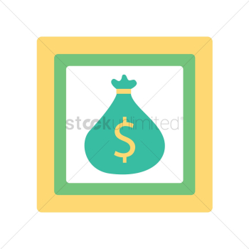 A bag with money symbol A bag with money symbol