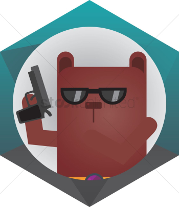 A bear with a gun A bear with a gun