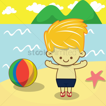 A boy on a beach A boy on a beach