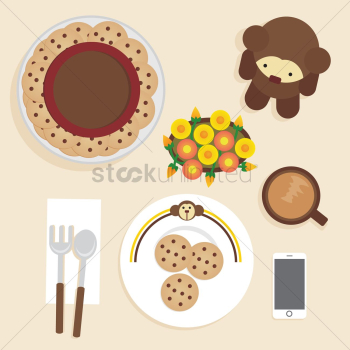 A breakfast table A breakfast table