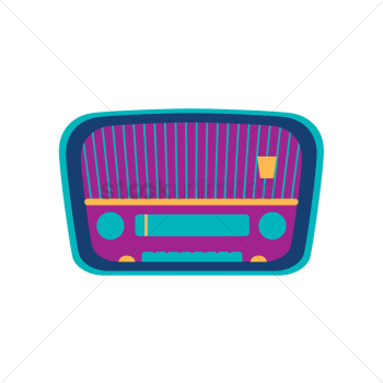 A classic car radio A classic car radio