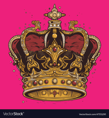 a crown on pink background