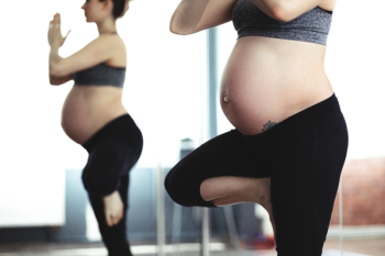 A fit pregnant woman