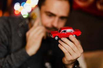 A handsome man with Christmas presents