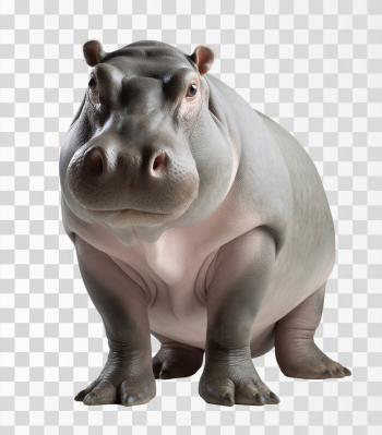 A hippo - PNG transparent background A hippo - PNG transparent background