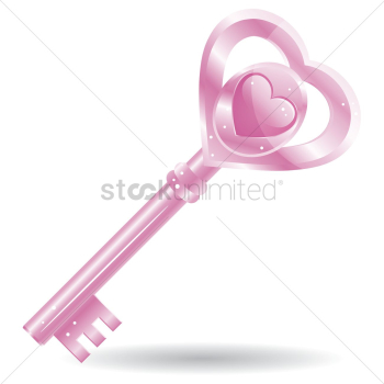 A key with a heart shape
