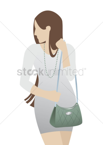 A lady with handbag A lady with handbag