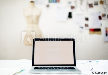 A laptop with blank screen A laptop with blank screen