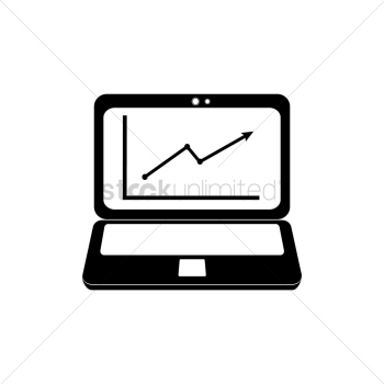 A laptop with presentation A laptop with presentation