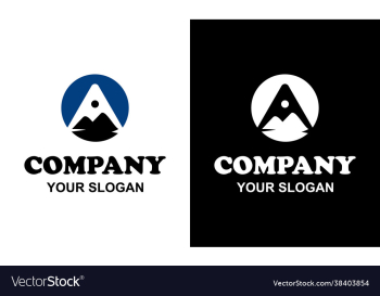 a letter mountain logo template