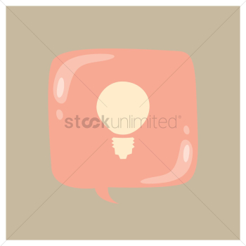 A light bulb in a speech bubble A light bulb in a speech bubble