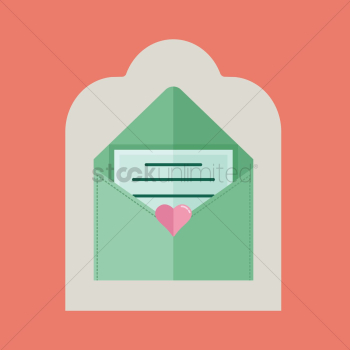 A love letter in an envelope A love letter in an envelope