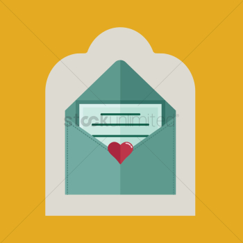 A love letter in an envelope A love letter in an envelope