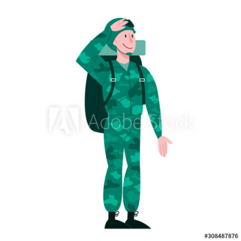 A male soldier A male soldier