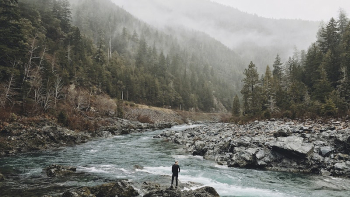 A man standing on jagged | Free Photo - rawpixel