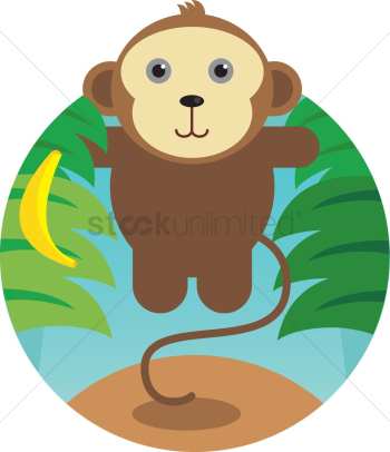 A monkey with banana A monkey with banana