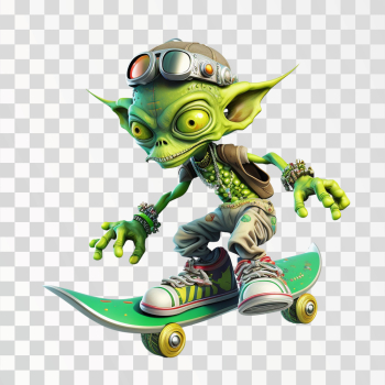 A monster riding a vehicle, PNG transparent background A monster riding a vehicle, PNG transparent background