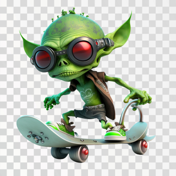 A monster riding a vehicle, PNG transparent background A monster riding a vehicle, PNG transparent background