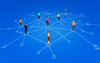  A Network of People - Business People - Abstract Illustration 