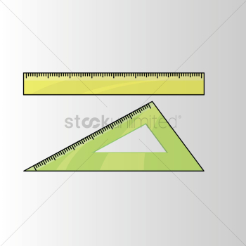 A scale and set square A scale and set square