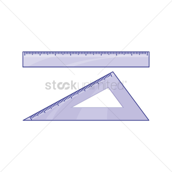 A scale and set square A scale and set square