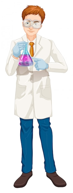 A Scientist Holding Laboratory Beaker A Scientist Holding Laboratory Beaker