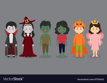 a set couple character with halloween outfit