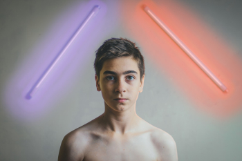 A Shirtless Young Man A Shirtless Young Man