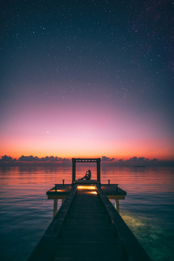 A starry night in the Maldives. A surreal moment, one of the last shared with a friend who passed away shortly after the trip, Cole Younger.

This photo means a lot to me, one of my favorites.