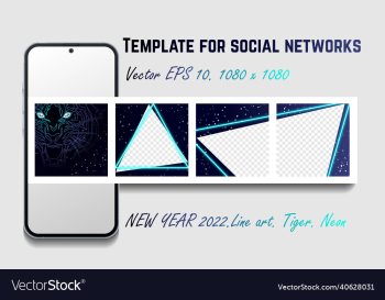 a template for social network set line art a template for social network set line art