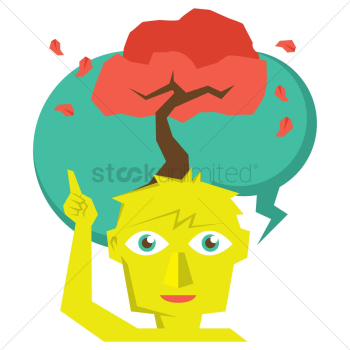 A tree on human head A tree on human head
