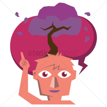 A tree on human head A tree on human head