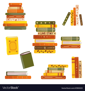 a variety of books with beautiful covers in warm a variety of books with beautiful covers in warm