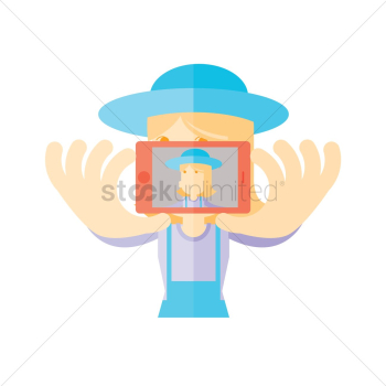 A woman wearing a hat taking a selfie