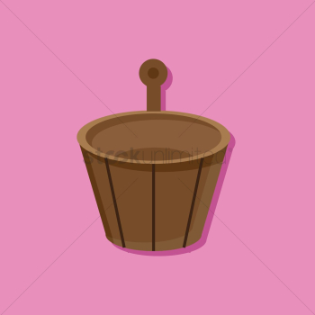 A wooden bucket A wooden bucket