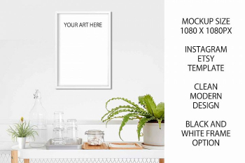 A4 Art Photography Frame Mockup for Etsy / Instagram