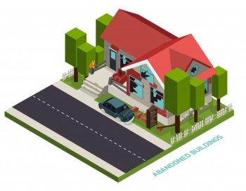 Abandoned buildings isometric Free Vector Abandoned buildings isometric Free Vector
