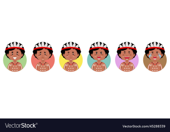 aborigine avatar with various expression aborigine avatar with various expression
