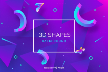 Abstract 3d shapes background