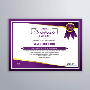 Abstract and elegant certificate Abstract and elegant certificate