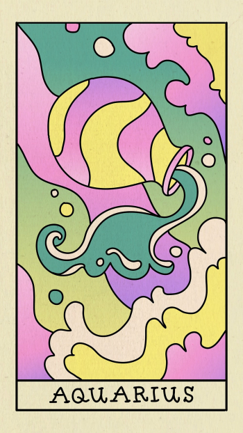 Abstract Aquarius mobile phone wallpaper, | Free Vector Illustration - rawpixel