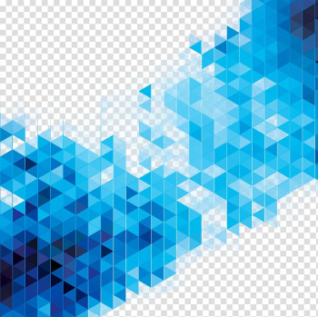 Abstract art Blue Geometry illustration, Science fiction elements design background, pixilated transparent background PNG clipart