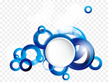 Abstract art Circle Blue - Dynamic square ring 
