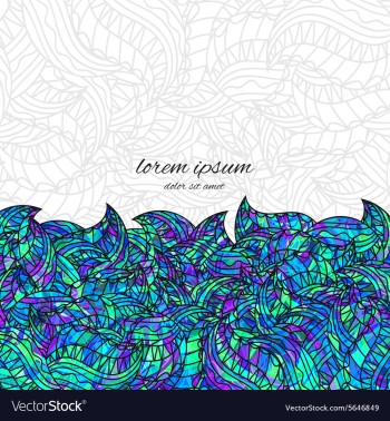 Abstract background color waves handmade vector image Abstract background color waves handmade vector image